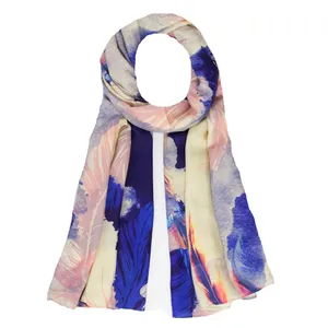 شال زنانه مدل نخ ابریشم جدید مزونی طرح کهکشان کد ana- 2120