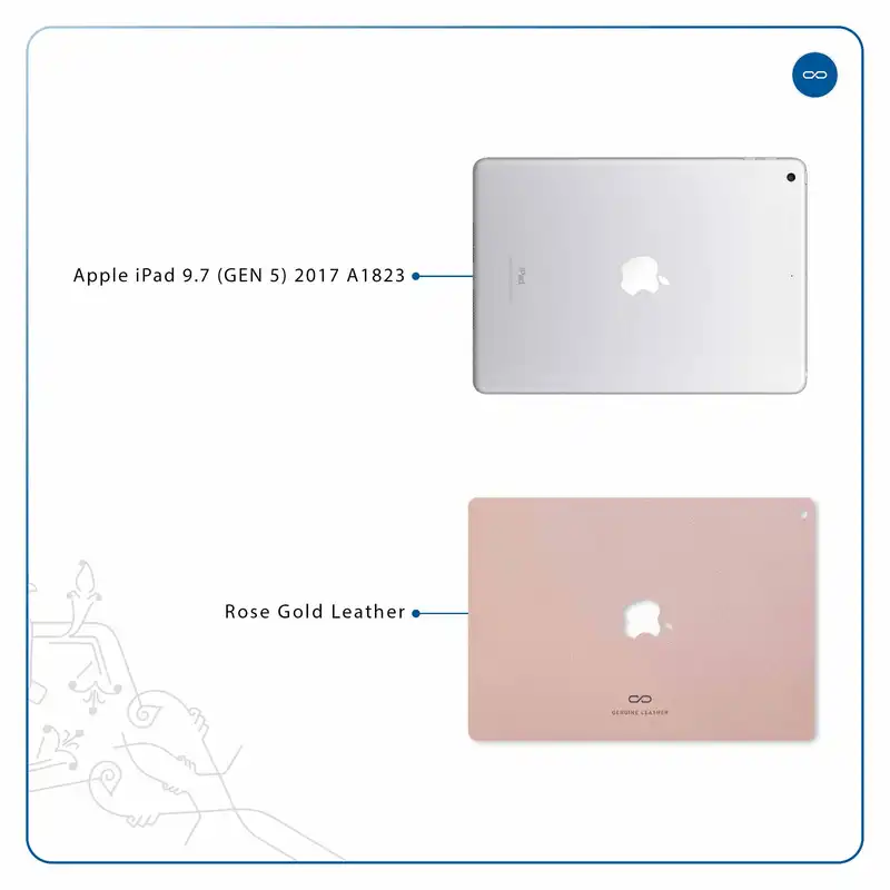 برچسب پوششی ماهوت مدل Rose Gold Leather مناسب برای تبلت اپل iPad 9.7 (GEN 5) 2017 A1823