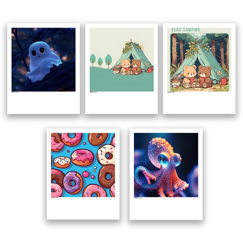 آویز تزیینی عرش مدل فانتزی انیمیشن کد Asa1154 مجموعه پنج عددی