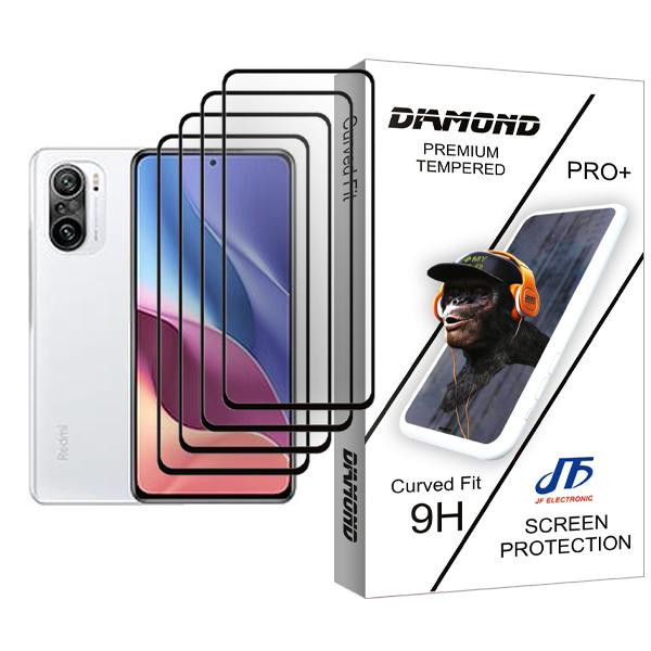 محافظ صفحه نمایش جی اف مدل Diamond Glass MIX004 مناسب برای گوشی موبایل شیائومی Redmi K40 بسته چهار عددی