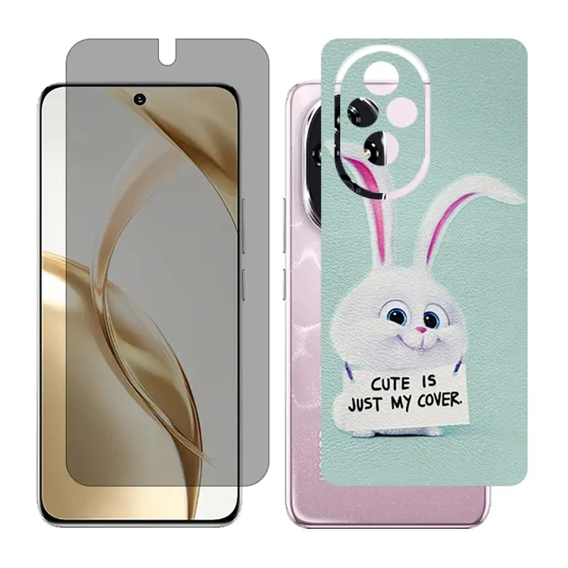 محافظ صفحه نمایش حریم شخصی گلس مدل Together مناسب برای گوشی موبایل آنر 200 / Honor 200 به همراه برچسب پوششی پشت گوشی