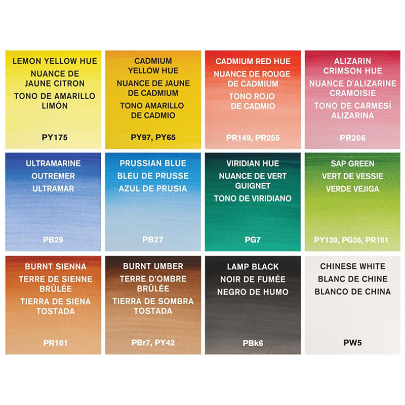 آبرنگ 12 رنگ وینزور اند نیوتن مدل Cotman کد 0390453