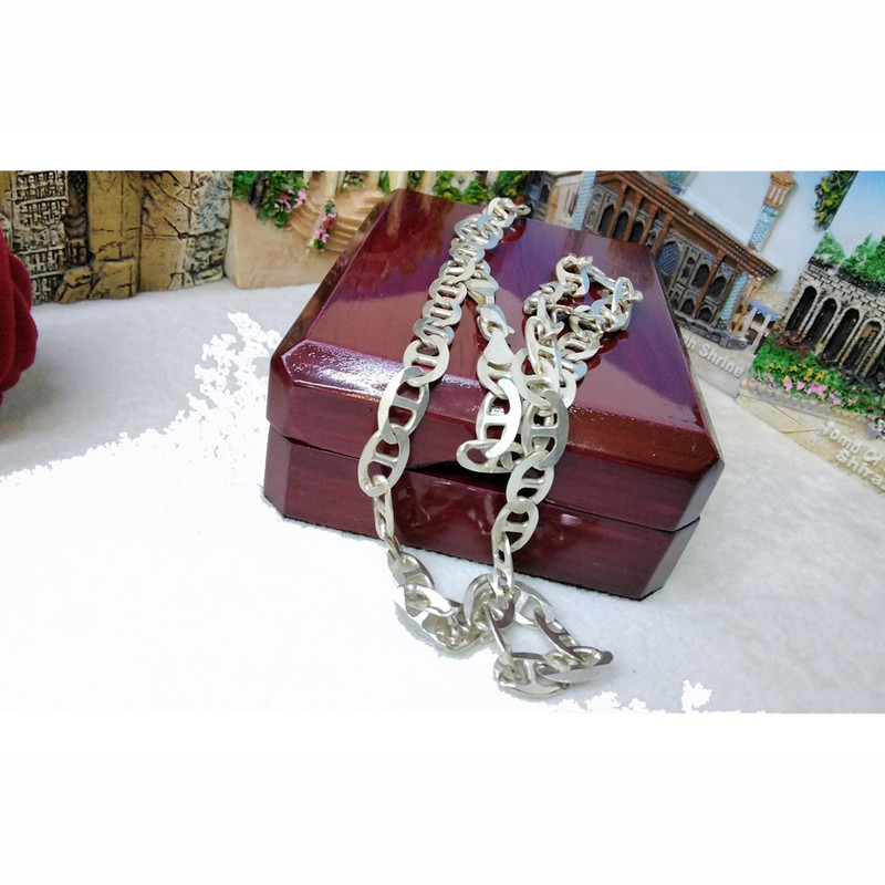 زنجیر نقره مردانه مدل gol-2088