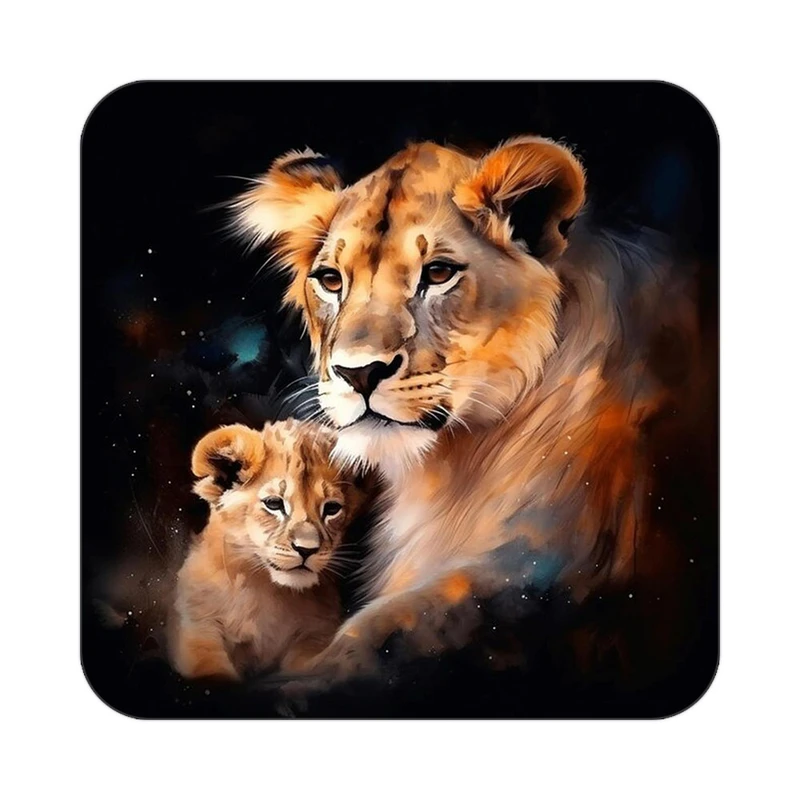 زیر لیوانی کاکتی طرح شیر مدل mp23903