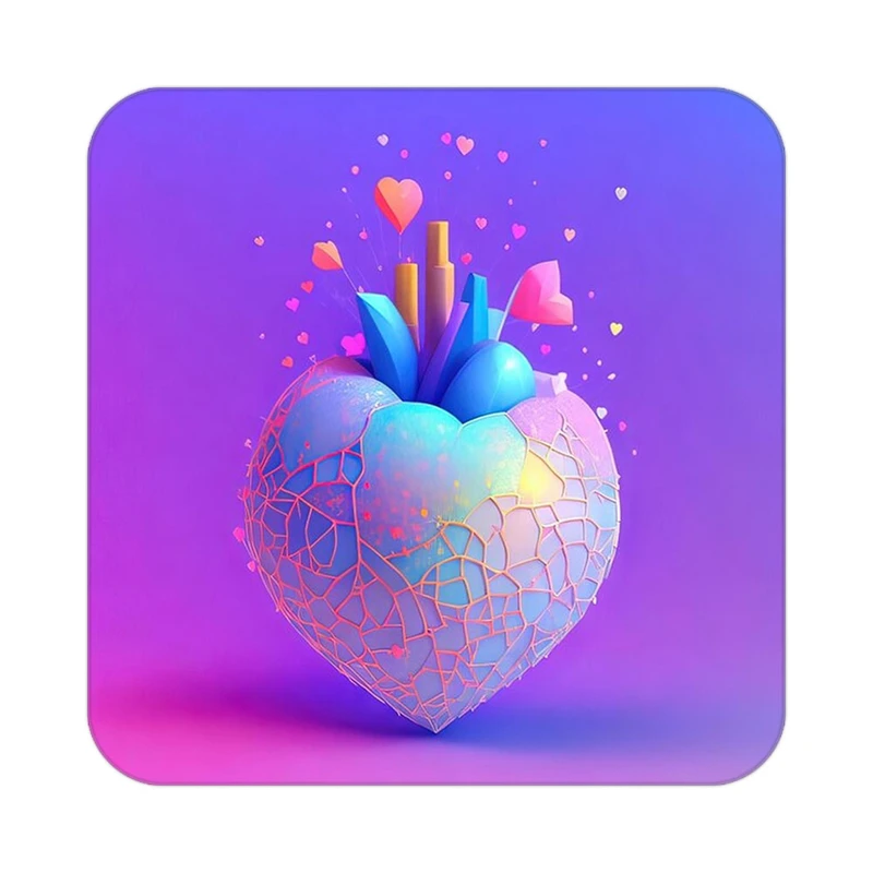 زیر لیوانی کاکتی مدل عاشقانه کد mp14139