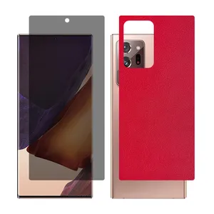 Glass Together model privacy glass screen protector suitable for Samsung Galaxy Note20 Ultra 5G mobile phone with cover sticker on the back of the phone