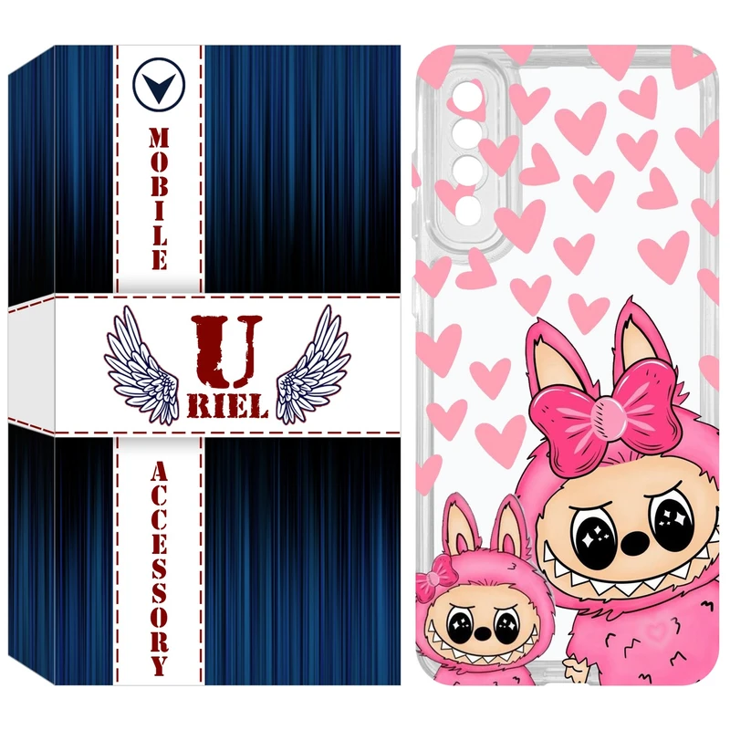 کاور یوریل قاب مدل Clear کد 105 طرح لبوبو Labubu مناسب برای گوشی موبایل سامسونگ Galaxy A50 / A50S / A30S