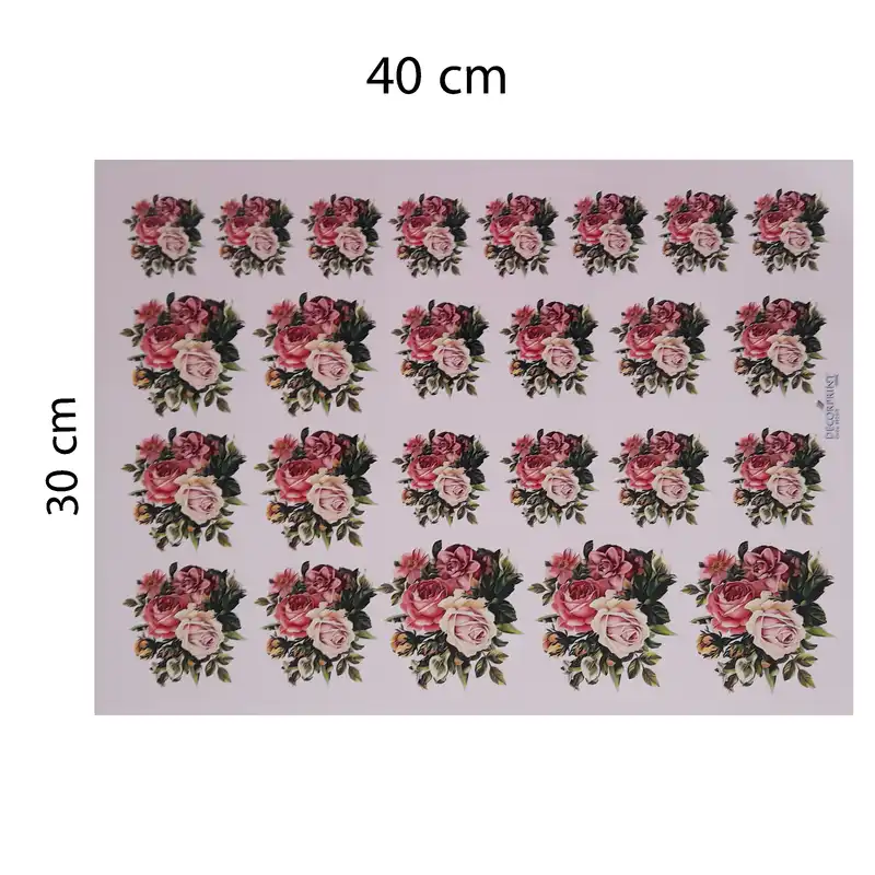برچسب ترنسفر مدل بوته گل رز 1