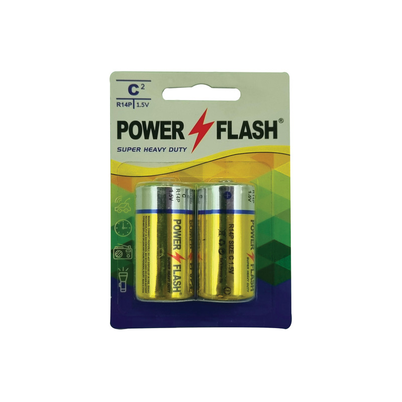 باتری متوسط پاورفلش مدل Super Heavy Duty بسته ۲عددی