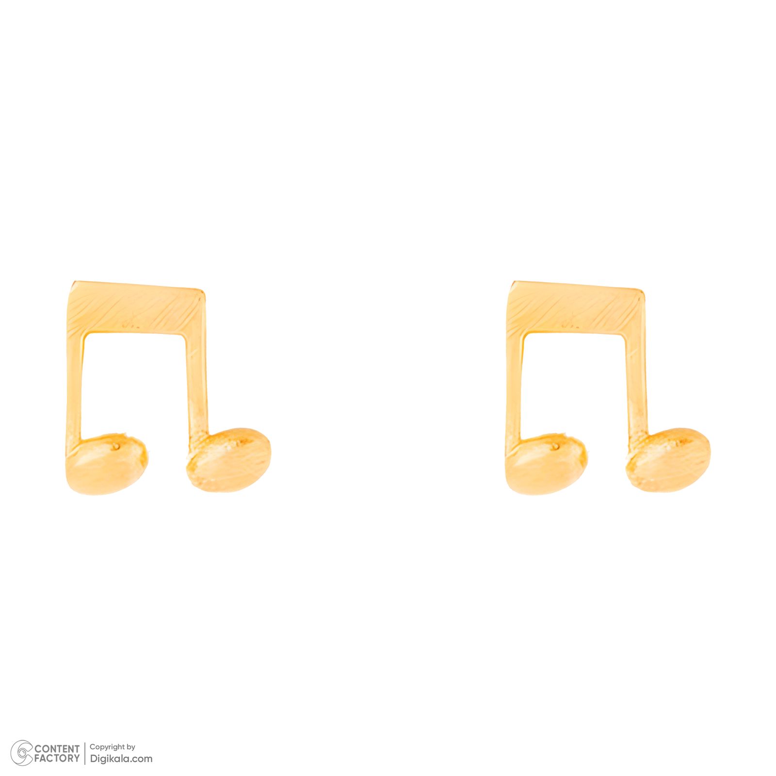 گوشواره میخی طلا 18 عیار زنانه کیا گالری مدل نت موسیقی کد EM236 - - 2