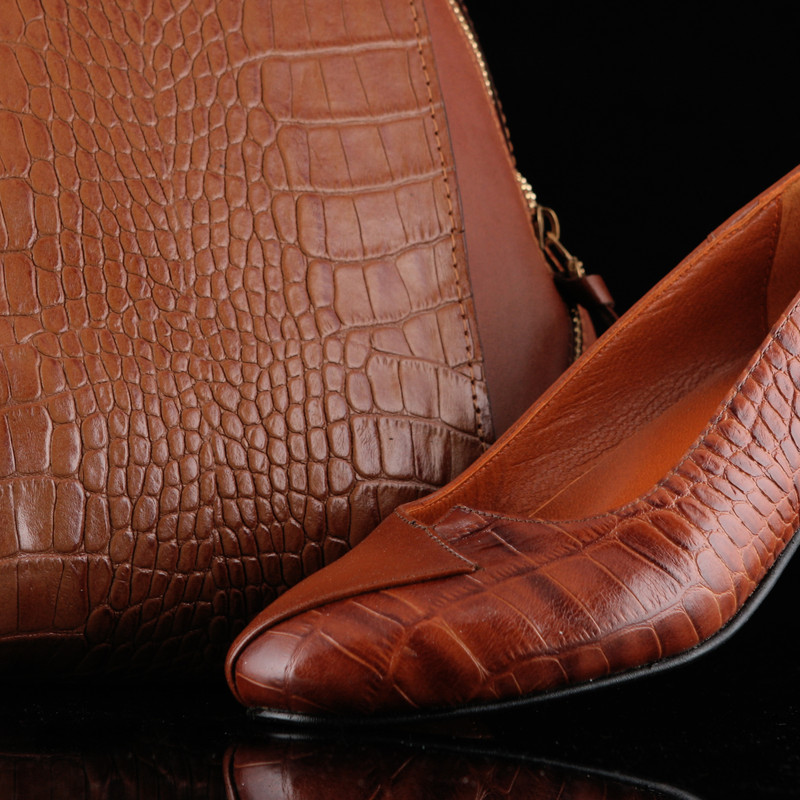 ست کیف و کفش زنانه چرم یلسان مدل لیان کد AYSU-GC-906-asl