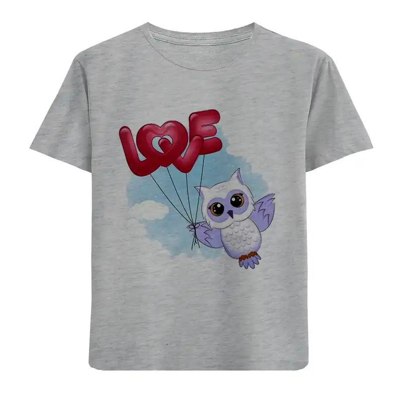 تی شرت بچگانه مدل جغد و بادکنک F433