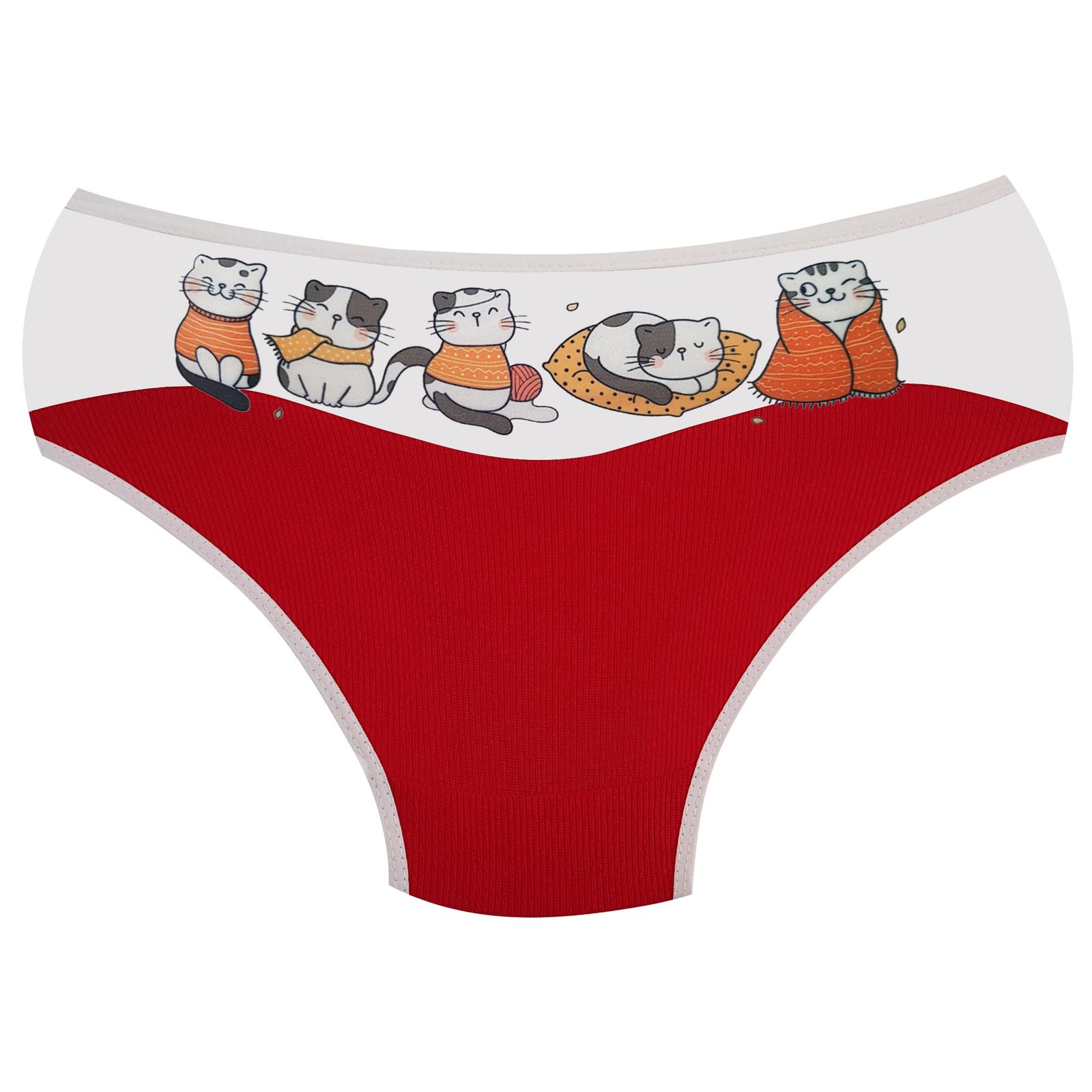 ست شورت و نیم تنه دخترانه ماییلدا مدل پددار گربه سرمایی کد 5164-6 رنگ قرمز - - 4