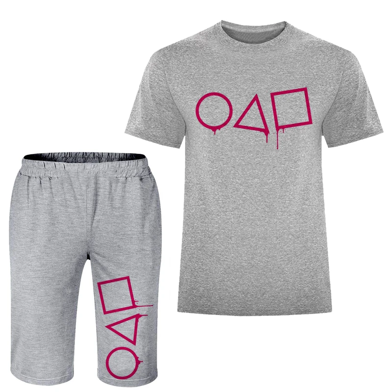 ست تی شرت و شلوارک مردانه مدل بازی مرکب A132