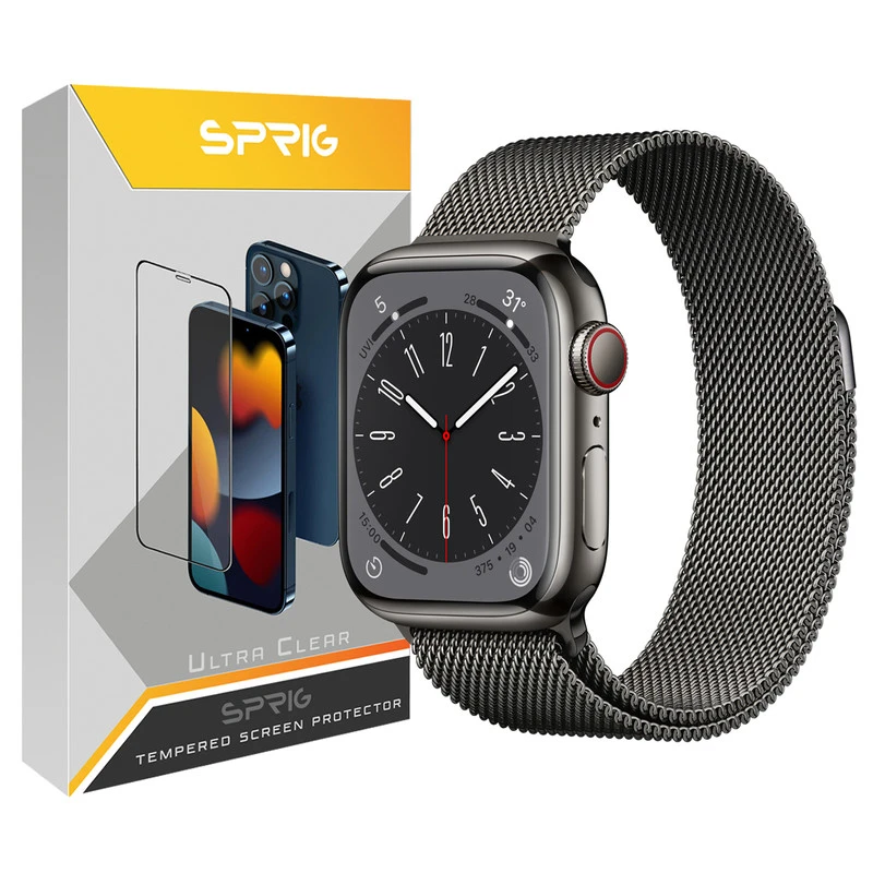 بند اسپریگ مدل Milanese مناسب برای اپل واچ Series 9 45 میلی متری