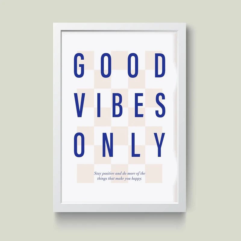 تابلو مدل انگیزشی Good vibes omly کدS1652-w