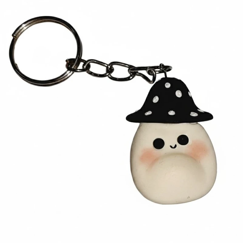 جاکلیدی دستی خمیر پلیمری مدل روح کلاه دار‌ ضد استرس