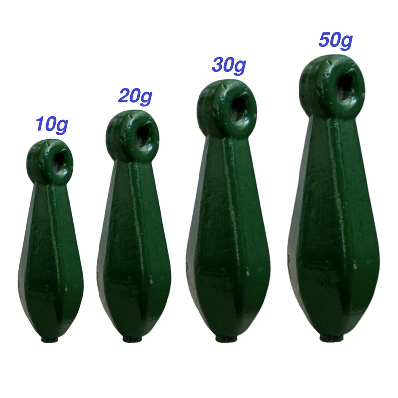 سرب ماهیگیری مدل استتار اشکی سایز 50-10 گرم بسته 4 عددی