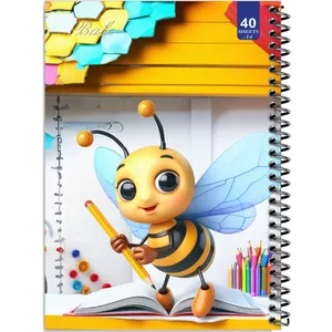 دفتر نقاشی 40 برگ انتشارات بله طرح زنبور کوچولوی هنرمند کد A4-K668