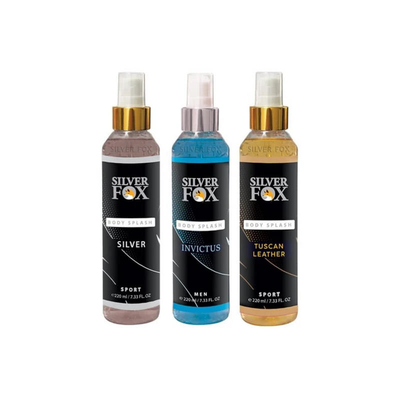 بادی اسپلش مردانه سیلور فاکس مدل 33 حجم 220 میلی لیتر مجموعه سه عددی
