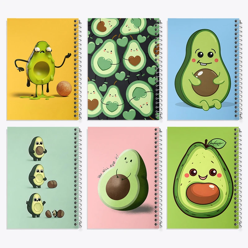 دفتر مشق 50 برگ خندالو طرح آووکادو بامزه کد 948 مجموعه 6 عددی
