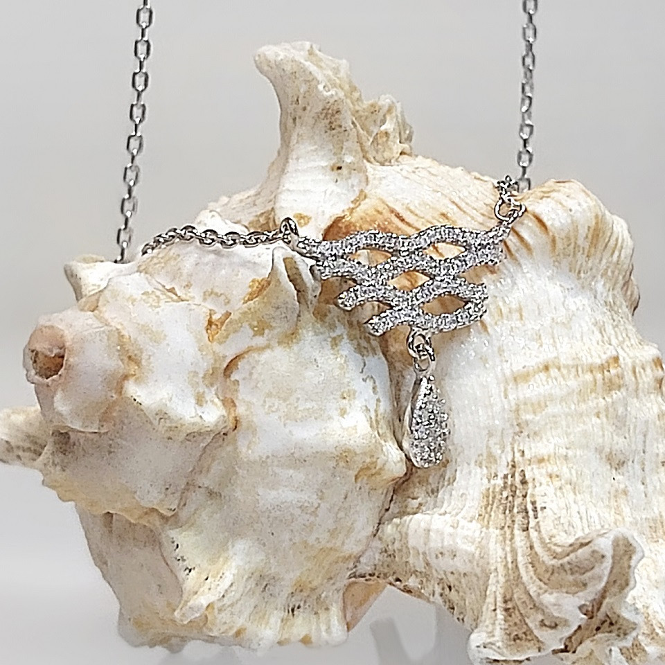 گردنبند نقره زنانه اقلیمه کد GN357 گردنبند نقره زنانه اقلیمه کد GN357