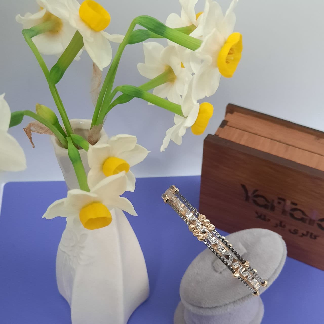 النگو طلا 18 عیار زنانه گالری یارطلا مدل 12 کد AL45-W-2 النگو طلا 18 عیار زنانه گالری یارطلا مدل 12 کد AL45-W-2