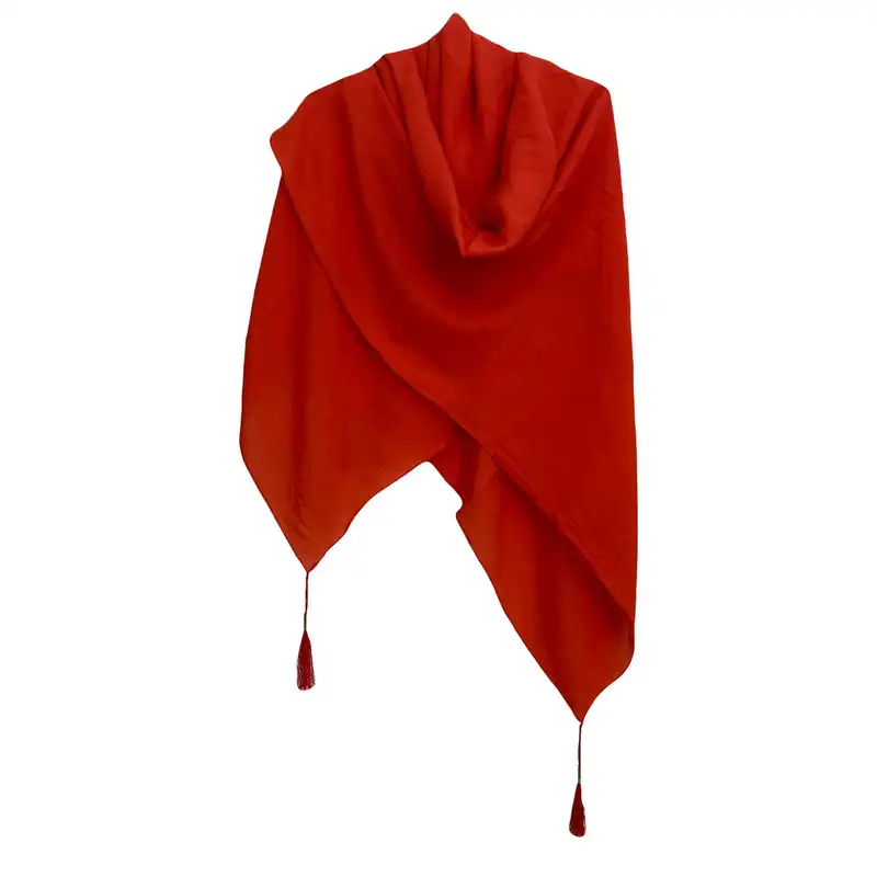 روسری زنانه مدل نخی وال اسلپ منگوله دار کد 55