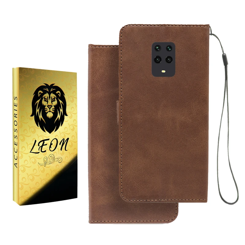 کیف کلاسوری لئون مدل Mortand Oro مناسب برای گوشی موبایل شیائومی Redmi Note 9s 