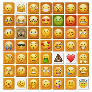 مگنت خندالو طرح ایموجی Emoji مدل مربعی کد 53 مجموعه 49 عددی