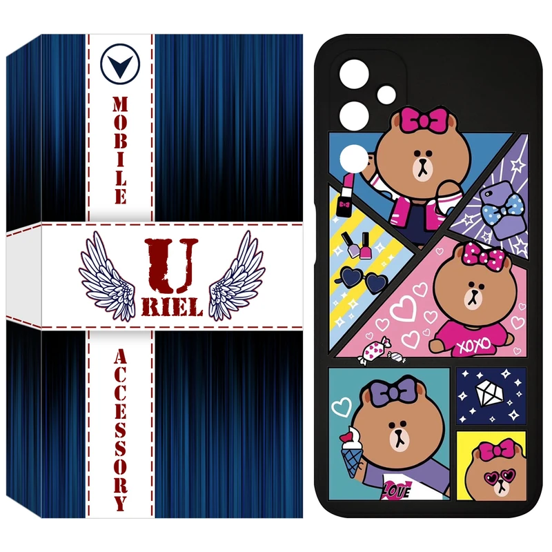 کاور یوریل مدل KSH کد 13 طرح Brown مناسب برای گوشی موبایل سامسونگ Galaxy A14 4G