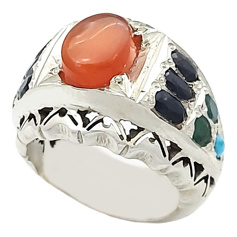 انگشتر نقره مردانه کد VA7485 انگشتر نقره مردانه کد VA7485