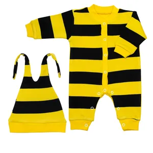 ست سرهمی و کلاه نوزادی مدل زنبور