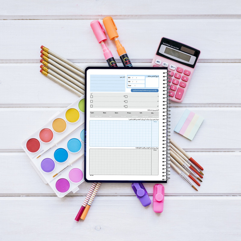 دفتر ژورنال نویسی مستر راد مدل ثبت معاملات طرح تریدر کد 1929