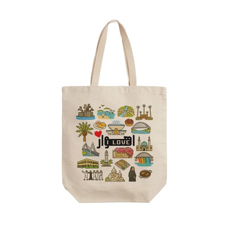 ساک خرید ترمه طراحان ایده مدل نمادهای شهر اهواز کد map1809 - L