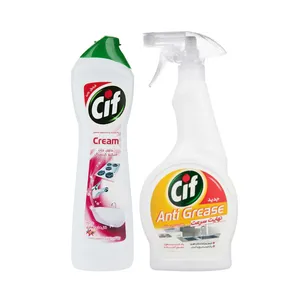 پاک کننده چند منظوره سطوح سیف مدل Spring Flower 500 حجم 500 میلی لیتر به همراه اسپری تمیزکننده سطوح آشپزخانه سیف مقدار 500 گرم