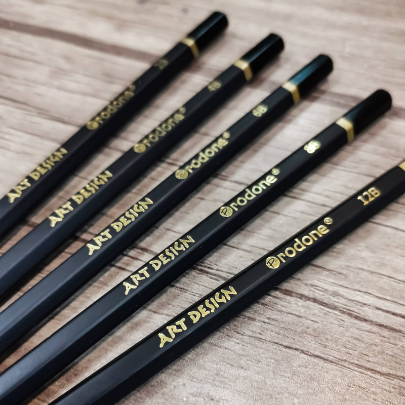 مداد طراحی پرودون مدل 2B-4B-6B-8B-12B مجموعه 5 عددی