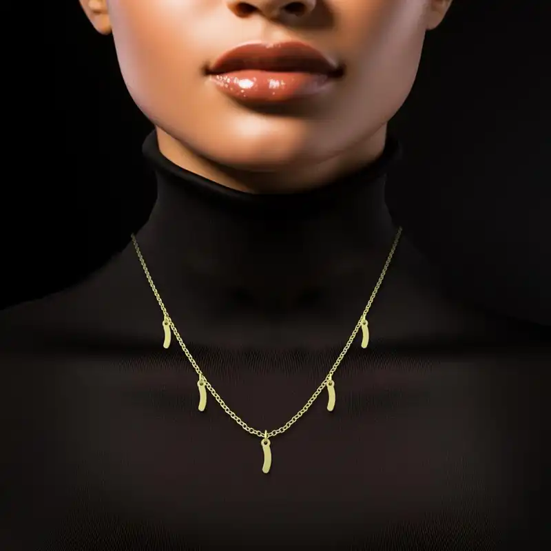 گردنبند طلا 18 عیار زنانه مدوپد مدل حرف I کد RNA16999