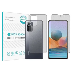 Matte Rockspace HyMTT screen protector suitable for the Xiaomi Redmi Note 10 Pro Max mobile phone along with the back of the phone