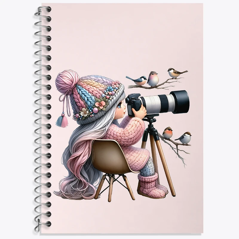 دفتر لغت 50 برگ خندالو طرح دختر عکاس کد N5522