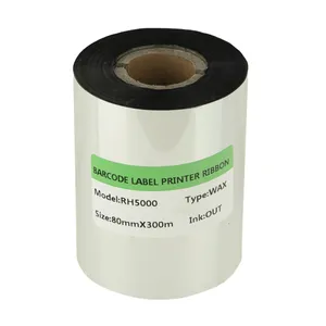 ریبون پرینتر لیبل زن مدل WAX 80mm x 300m