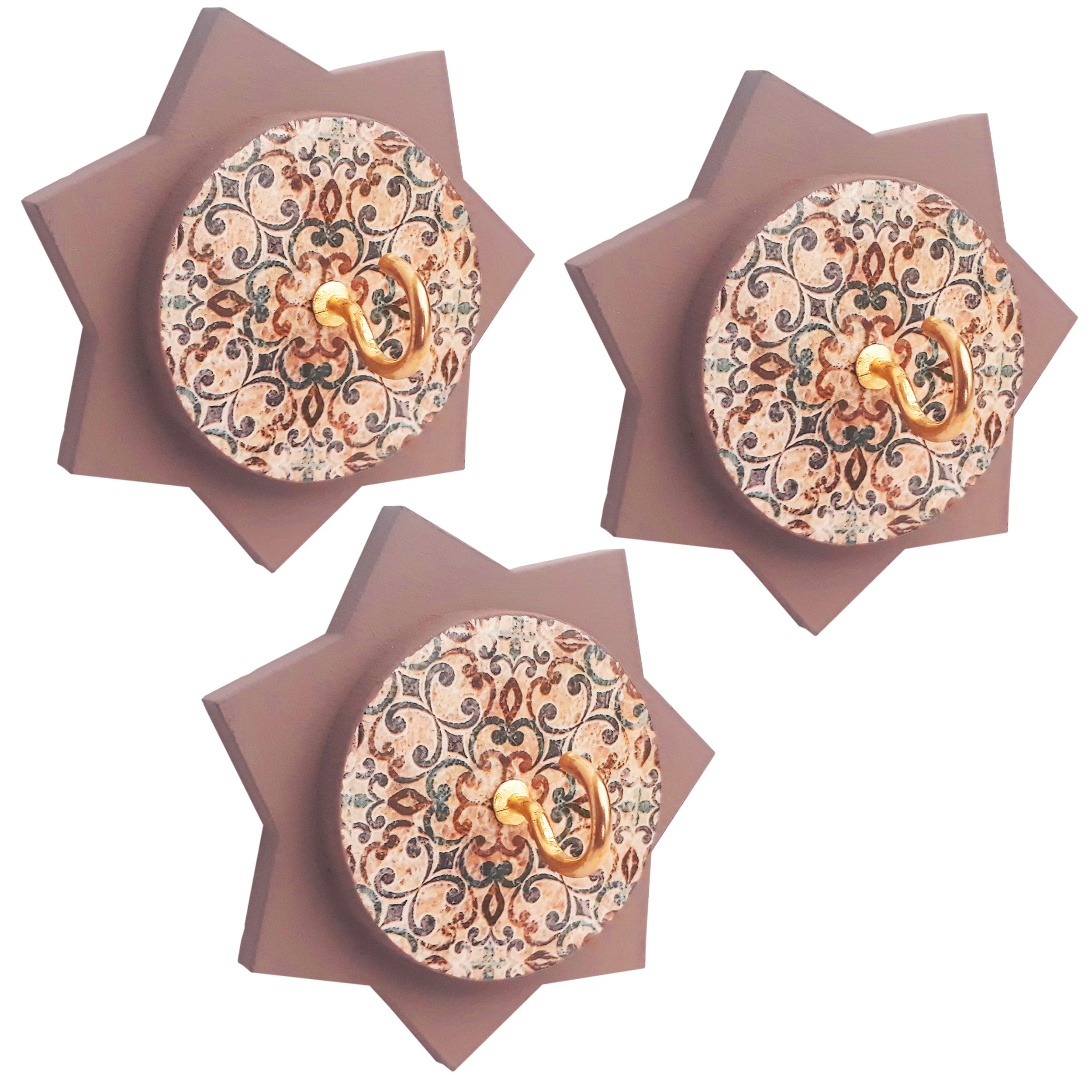 آویز حوله مدل ستاره کد A245 بسته 3 عددی