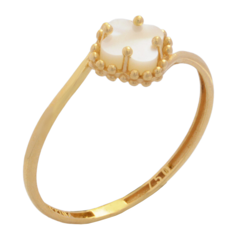 انگشتر طلا 18 عیار زنانه طلای مستجابی مدل ونکلیف کد T2204 سایز 56