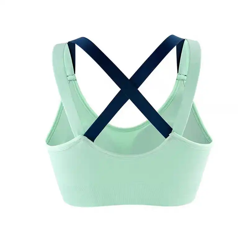 نیم تنه ورزشی زنانه مدل پشت ضربدری رنگ سبز