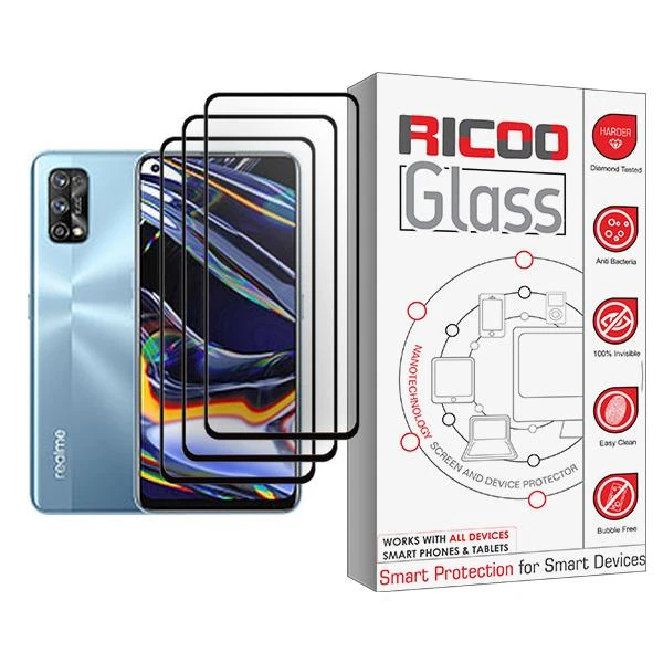 محافظ صفحه نمایش ریکو مدل Ricoo Glass MIX003 مناسب برای گوشی موبایل ریلمی 7 Pro بسته سه عددی