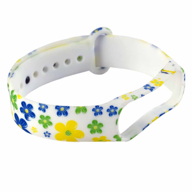 بند طرح گل مدل BYG-01 مناسب برای مچ بند هوشمند شیائومی Mi Band 3 /Mi Band 4