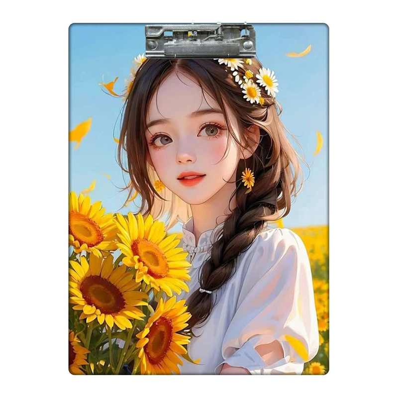 تخته شاسی طرح دختر آفتابگردان تابستونی کد  8684922 سایز A4