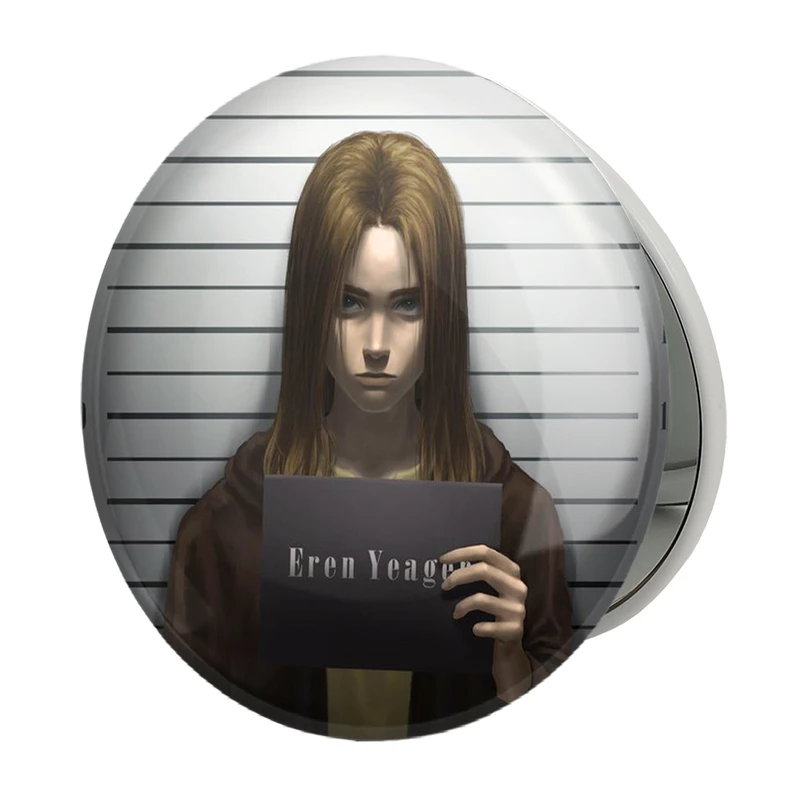 آینه جیبی خندالو طرح ارن یگر انیمه اتک آن تایتان Attack on Titan مدل تاشو کد 11048 