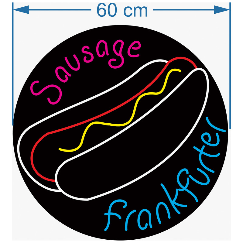 تابلو ال ای دی آیاز مدل نئون فلکس سوسیس فرانکفورتر کد BN60