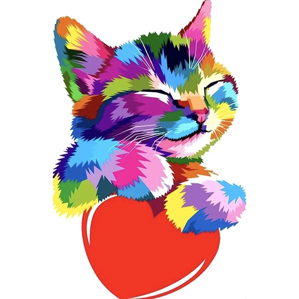 استیکر پارچه و لباس پاد آفرین طرح گربه بامزه کد 2038